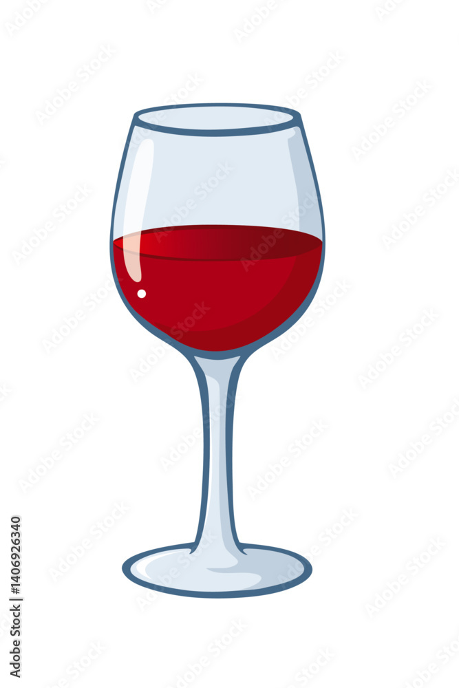 mit Rotwein gefülltes Glas mit Rotwein gefülltes Glas