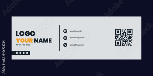 A unique email signature design, clean and creative email signature, simple and attractive email signature design.