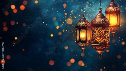 islmaic new year background, islamic background, new year muslims background, ai generated photo