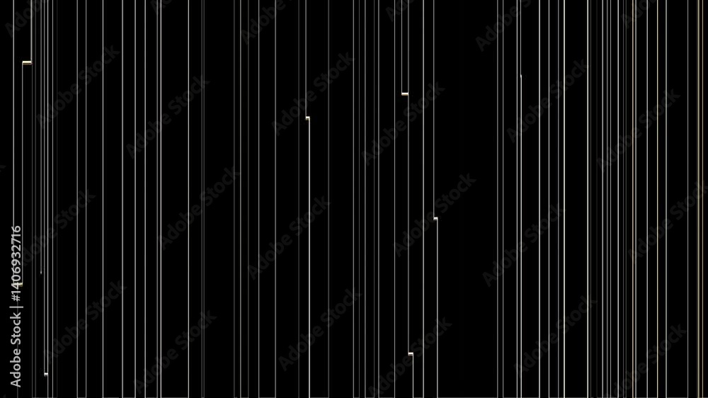 White vertical lines animation on a black background