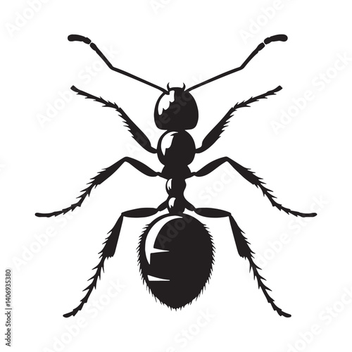 Unstoppable Ant silhouette, capable of overcoming any obstacle – Ant illustration – Ant vector – Insect silhouette

