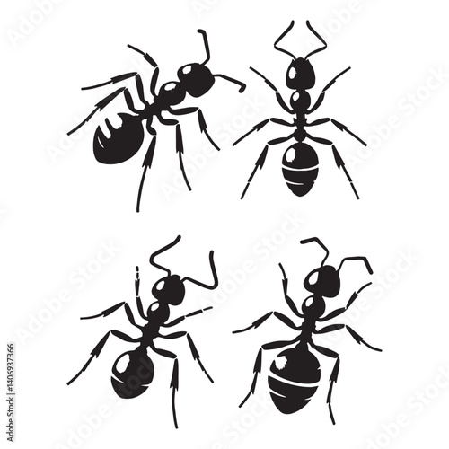 Steadfast Ant silhouette, working tirelessly for the colony – Ant illustration – Ant vector – Insect silhouette


