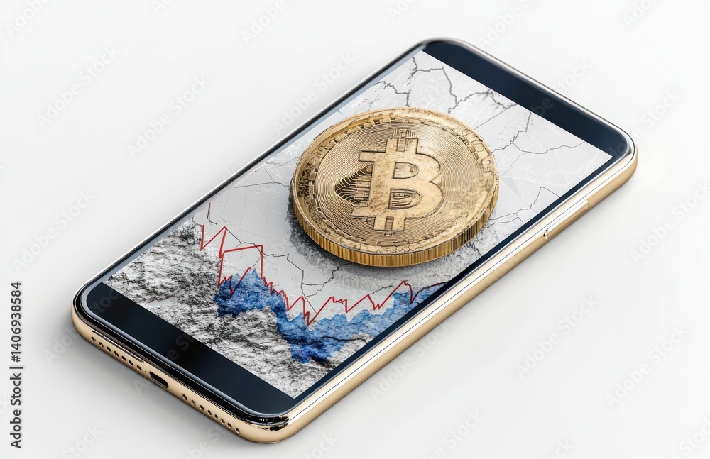 Bitcoin Cryptocurrency Trading Chart Mobile Phone Bitcoin Cryptocurrency Trading Chart Mobile Phone