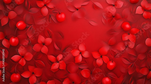 abstract cherry red background