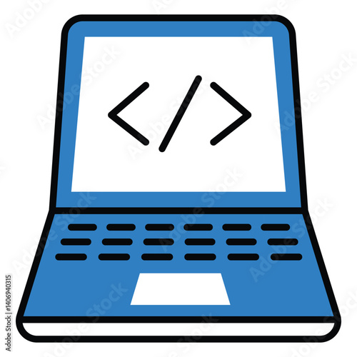 Writing Code and Software Development vector Icon design