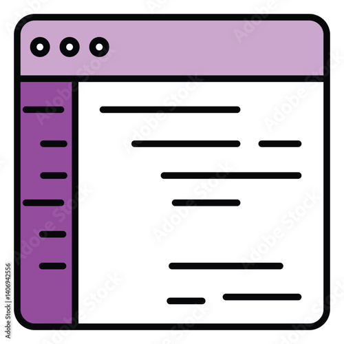 Programming Language and Developer Coding vector Icon design