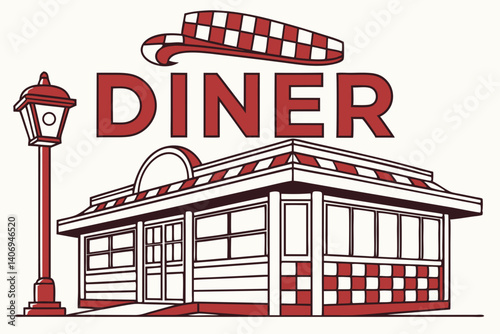 Classic diner sign from the 1950s – Midwest USA
