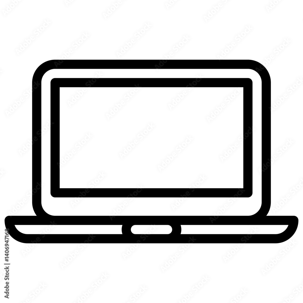 Laptop. Editable stroke vector icon. Laptop. Editable stroke vector icon.