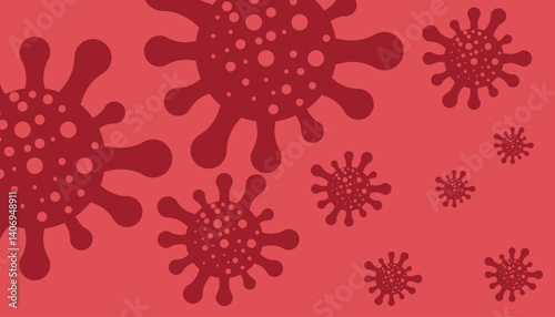 Virus Vector background design for banner, greeting card, poster, prints, social media post ,flyer , T shirt with background.