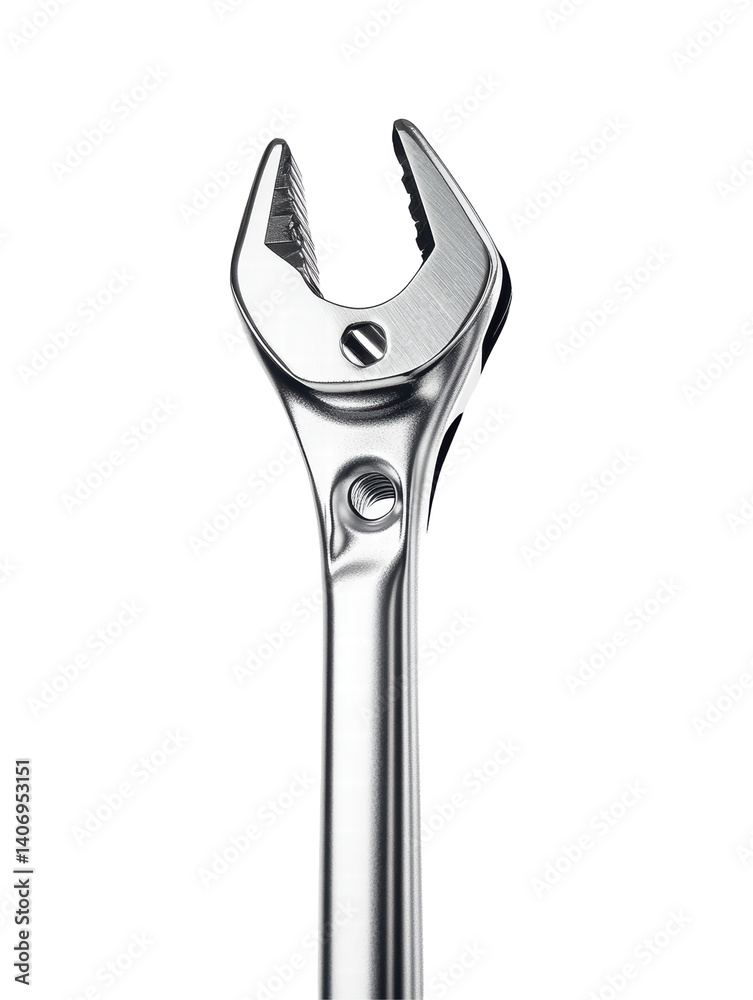 Isolated Silver Adjustable Wrench Isolated Silver Adjustable Wrench