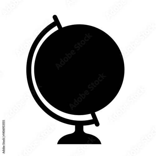 Globe silhouette icon