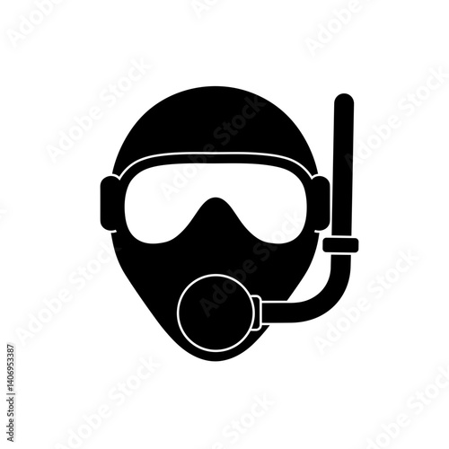 Diving mask and snorkel icon