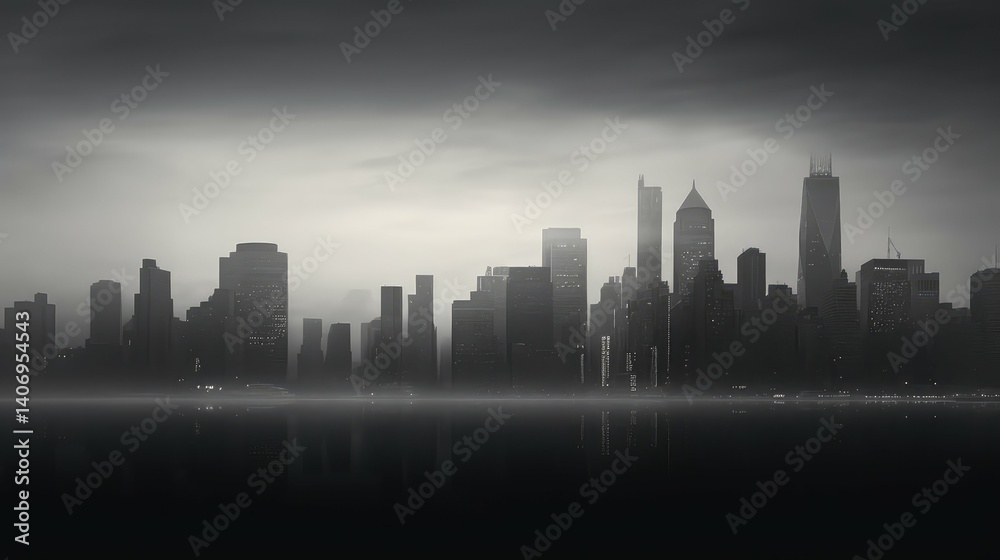 Fototapeta premium dusk gray silhouette