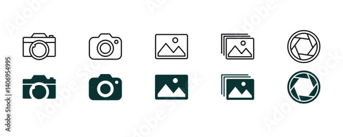 Minimal Camera Icon Pack – Vector Design