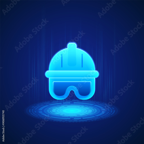 Protective Helmet Icon. Safety, protection and risk management in industrial and construction settings. Ideal for content related to personal protective equipment, workplace safety and construction