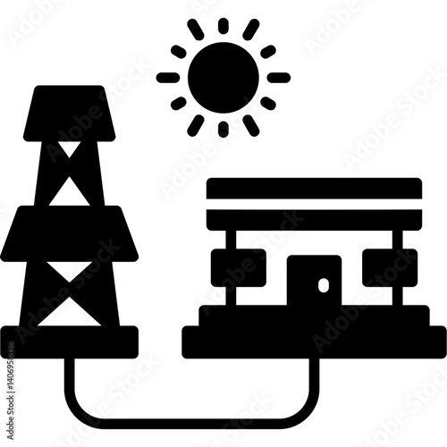 Renewable Energy Grid Icon