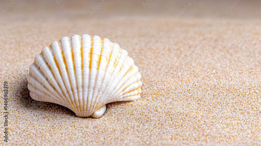 Captivating Seashell on Sandy Beach Close Up View of a Natural Wonder with Coastal Appeal and Detail Captivating Seashell on Sandy Beach Close Up View of a Natural Wonder with Coastal Appeal and Detail