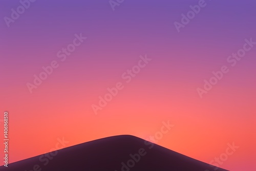 sunset over mountain and purple sky background