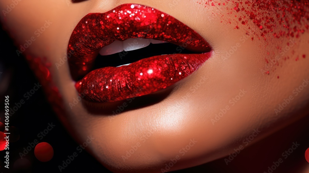 Obraz premium shine red sparkles