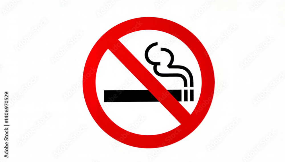 No Smoking Symbol in Macro Detail on Clean Background for Health Awareness Campaigns, Smoking Cessation Programs, and Educational Materials No Smoking Symbol in Macro Detail on Clean Background for Health Awareness Campaigns, Smoking Cessation Programs, and Educational Materials