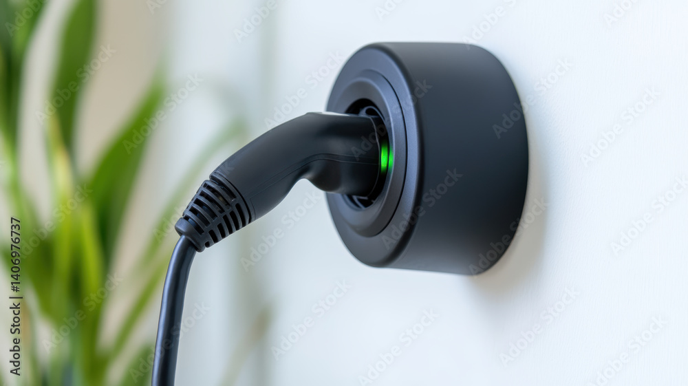 Obraz premium sleek charging station showcases clean technology with modern design, perfect for eco friendly living