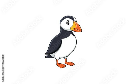 penguin cartoon isolated on white