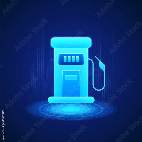 Efficient Fuel Pump Icon: A fuel pump symbolizing energy, fuel distribution, and automotive efficiency. Ideal for content related to gas stations, automotive industry, and energy sectors