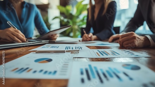 professional business consulting team meeting for brainstorming new project ideas finance investment planning and corporate strategy in modern office environment