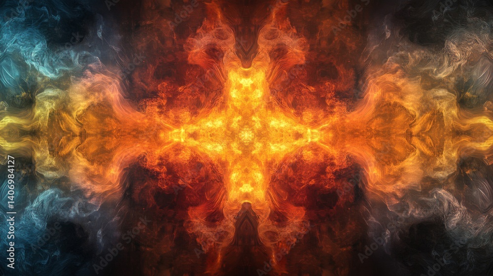 Obraz premium Fiery Abstract Flame Pattern Background