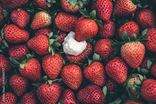 Creamy Strawberries: Sweet Red Berries