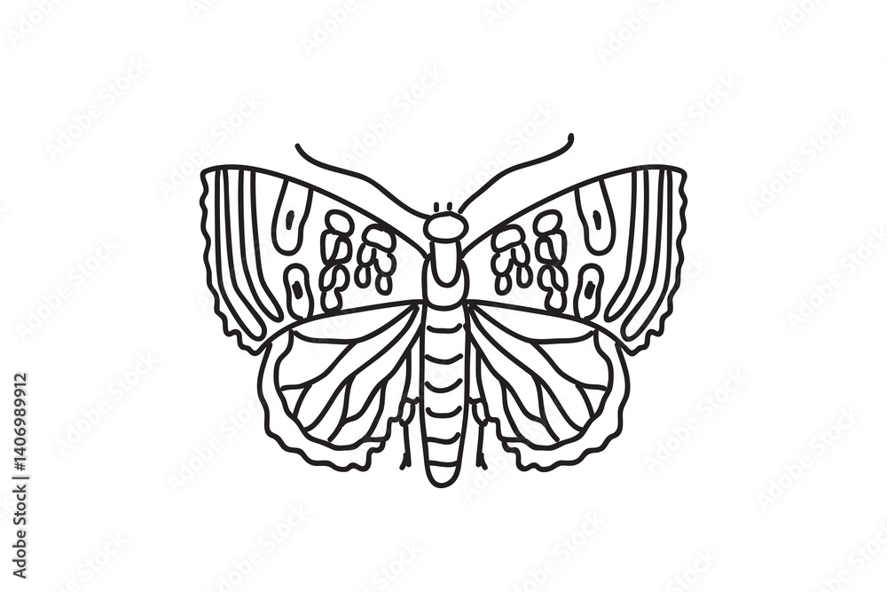Line art botanical butterfly, drawing black outline isolated on white background. Hand drawn butterfly vector illustration. Graphic design doodle element for Birthday Coloring Card Print Icon Symbol Line art botanical butterfly, drawing black outline isolated on white background. Hand drawn butterfly vector illustration. Graphic design doodle element for Birthday Coloring Card Print Icon Symbol