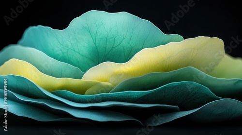 Colorful layered leaves create a striking visual display against a dark background showcasing nature’s beauty