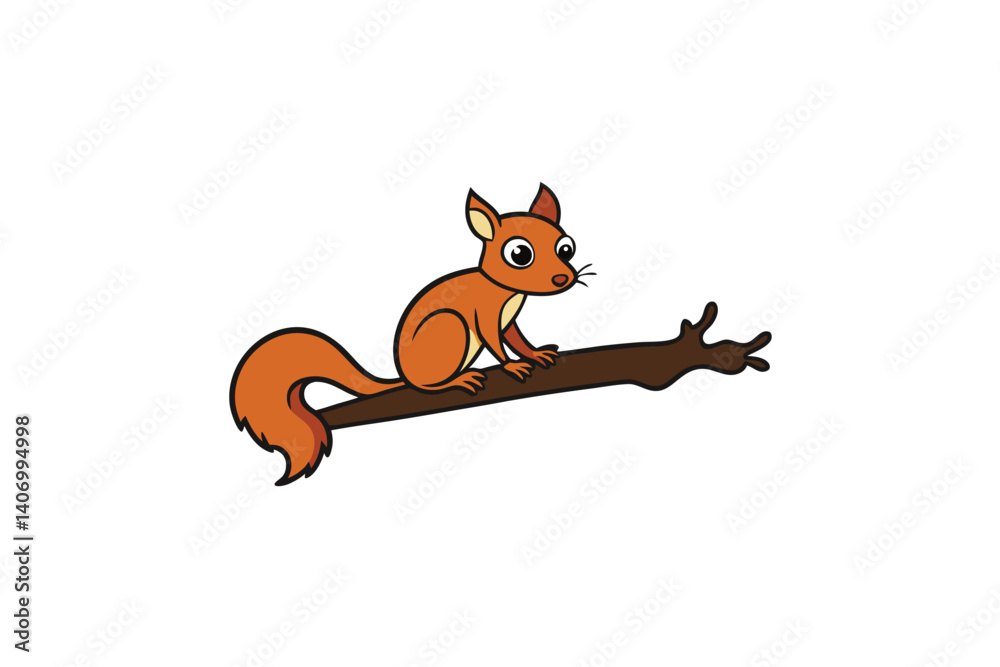 Fototapeta premium squirrel with a tree