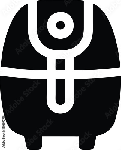 simplified geometric alien creature, minimalist black and white design, abstract futuristic character, digital art, sci-fi concept, stylized mascot
