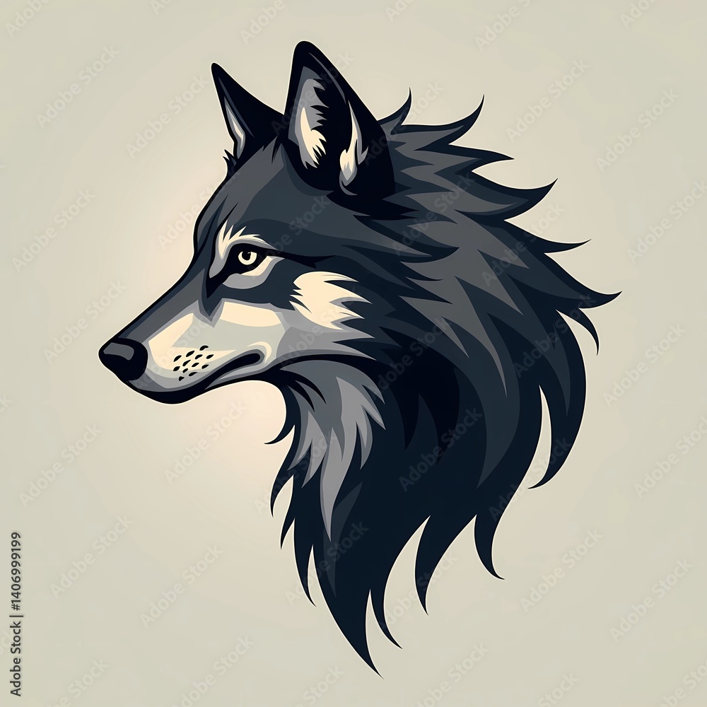 Fototapeta wolf head 