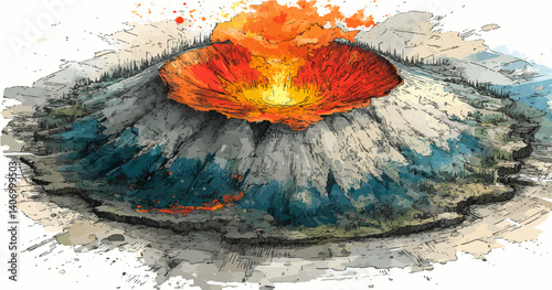 Volcanic Eruption: A Fiery Explosion of Nature