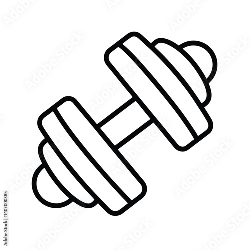 Outline of Dumbbells on white background
