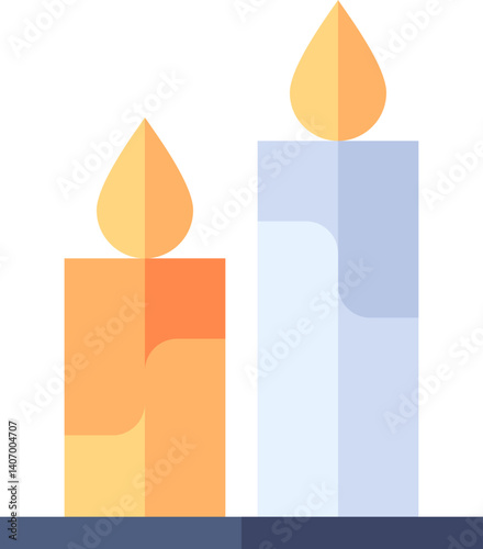 candles Illustration on a white background    