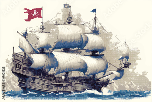 Pirate Ship: Sailing the High Seas