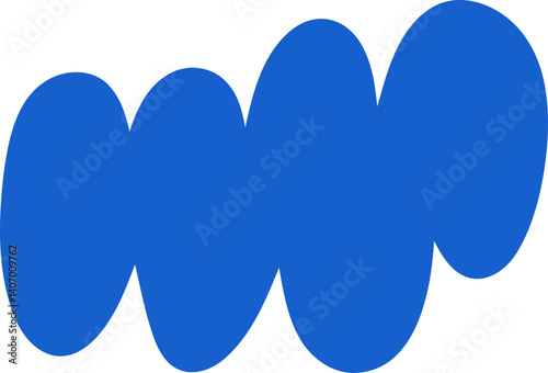 Blue Wavy Abstract Form