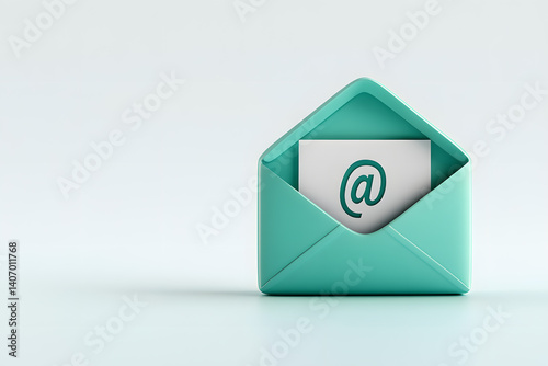 A green envelope with a white card and the letter A on it