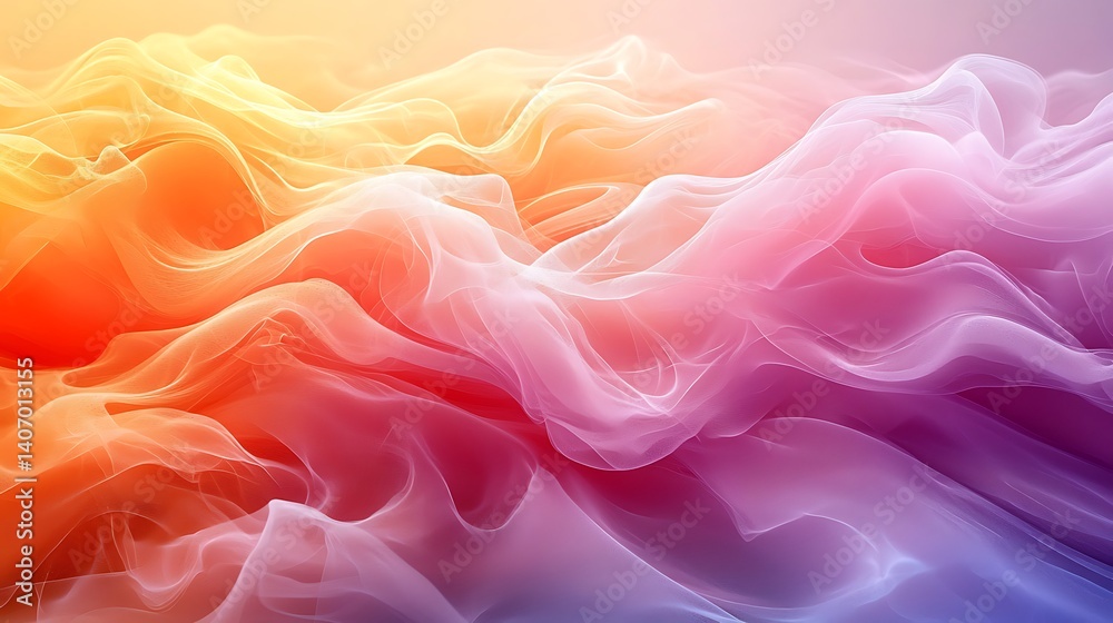 Obraz premium Violet and amber smoke flowing freely high resolution picture