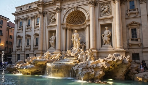 Trevi Fountain: Baroque Majesty in Roman Sunlight