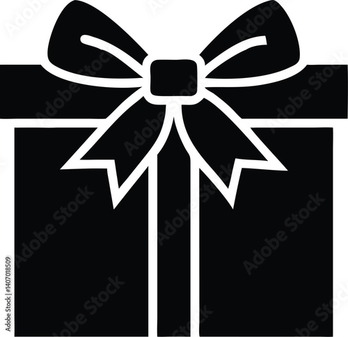 gift box, wrapped present, black and white, minimalist, geometric, simple, clean, modern, elegant
