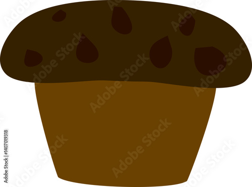 Hand drawn chocolate muffins design elements illustration