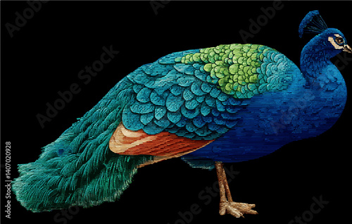 Vibrant Peacock Illustration