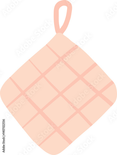 Kitchen cooking utensil potholder icon vector illustration. Baking bakery and pastry stuff element