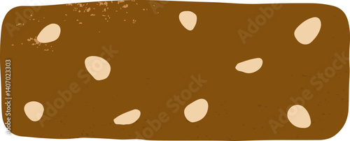 Sweet Almond cakes or bread bakery and pastry vector illustration