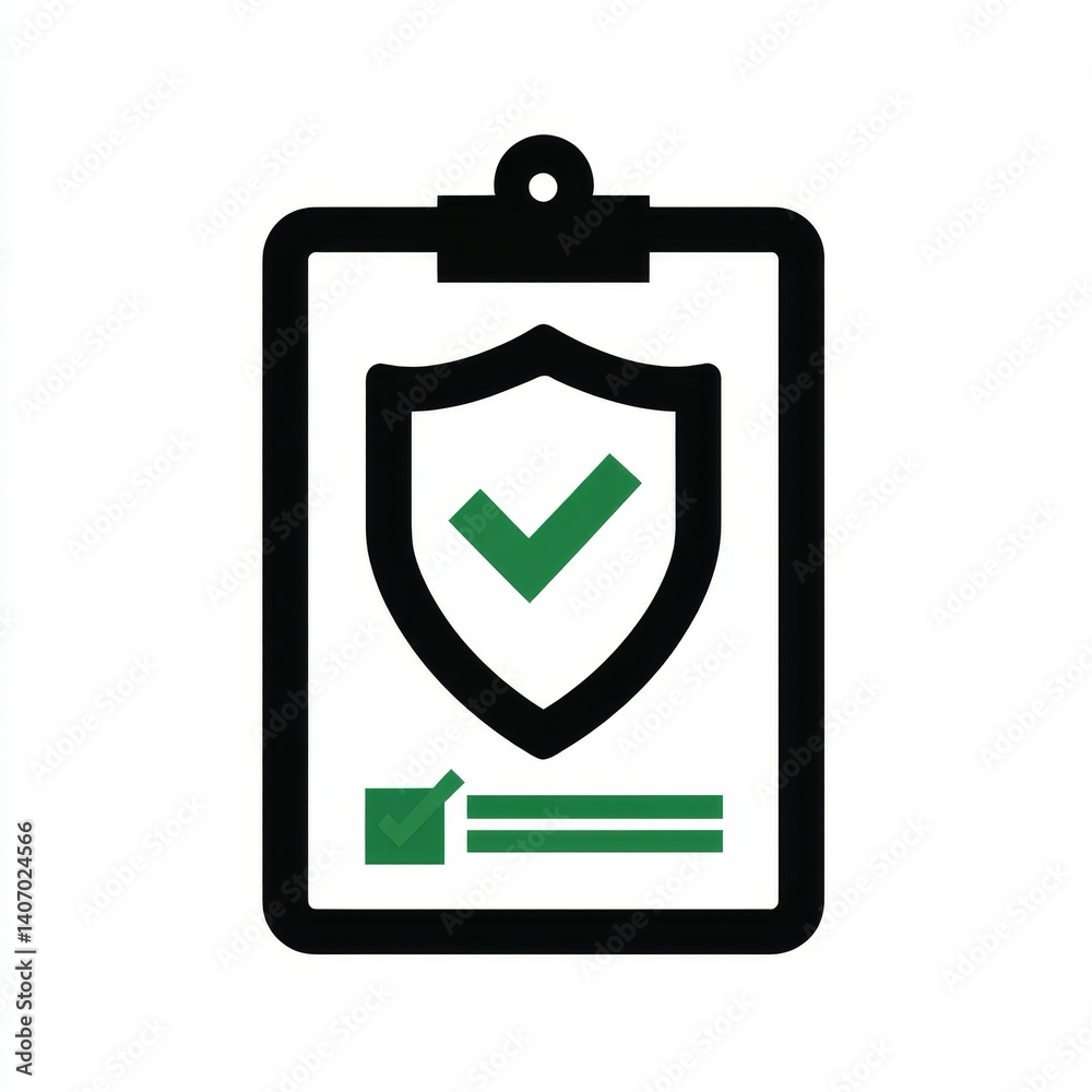 Security Assurance: Shield Icon for Document Verification and Data Protection - Green Checkmark Symbol of Safety Compliance & Quality Control Security Assurance: Shield Icon for Document Verification and Data Protection - Green Checkmark Symbol of Safety Compliance & Quality Control