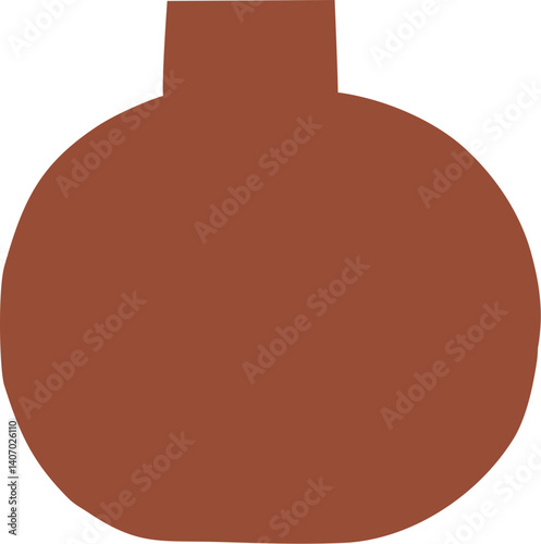 Hand drawn pottery shape bohemian style mid century decoration